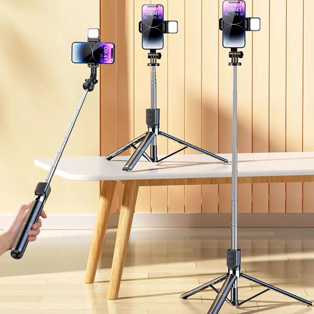 New 1.7M Wireless Selfie Tripod Foldable Stand For Action Cameras Smartphones Balance Steady Shooting Live