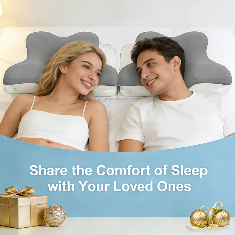 Memory Foam Pillow Cervical Pillow Neck Pain Relief Contour Ergonomic Orthopedic Neck Support for Side Back Stomach Sleeper Gift